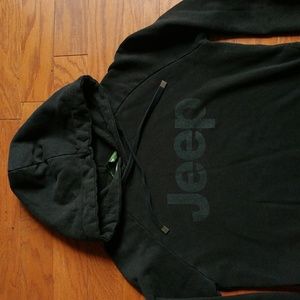Jeep Hoodie Sweatshirt Men M Medium Black Pullover